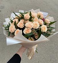 Букет Кремовые розы Латте в Теплой Горе