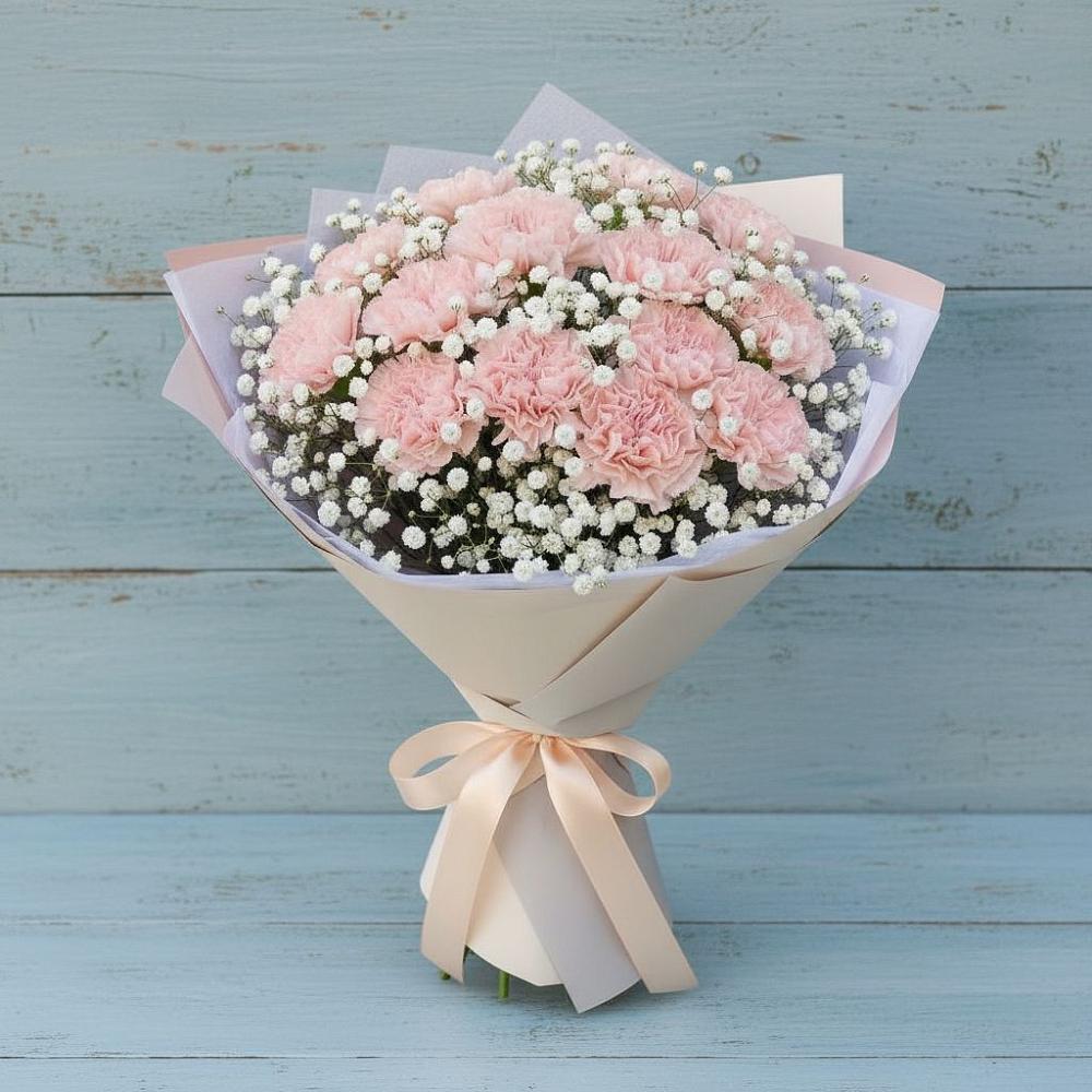 Букет цветов из: Гвоздики в Теплой Горе