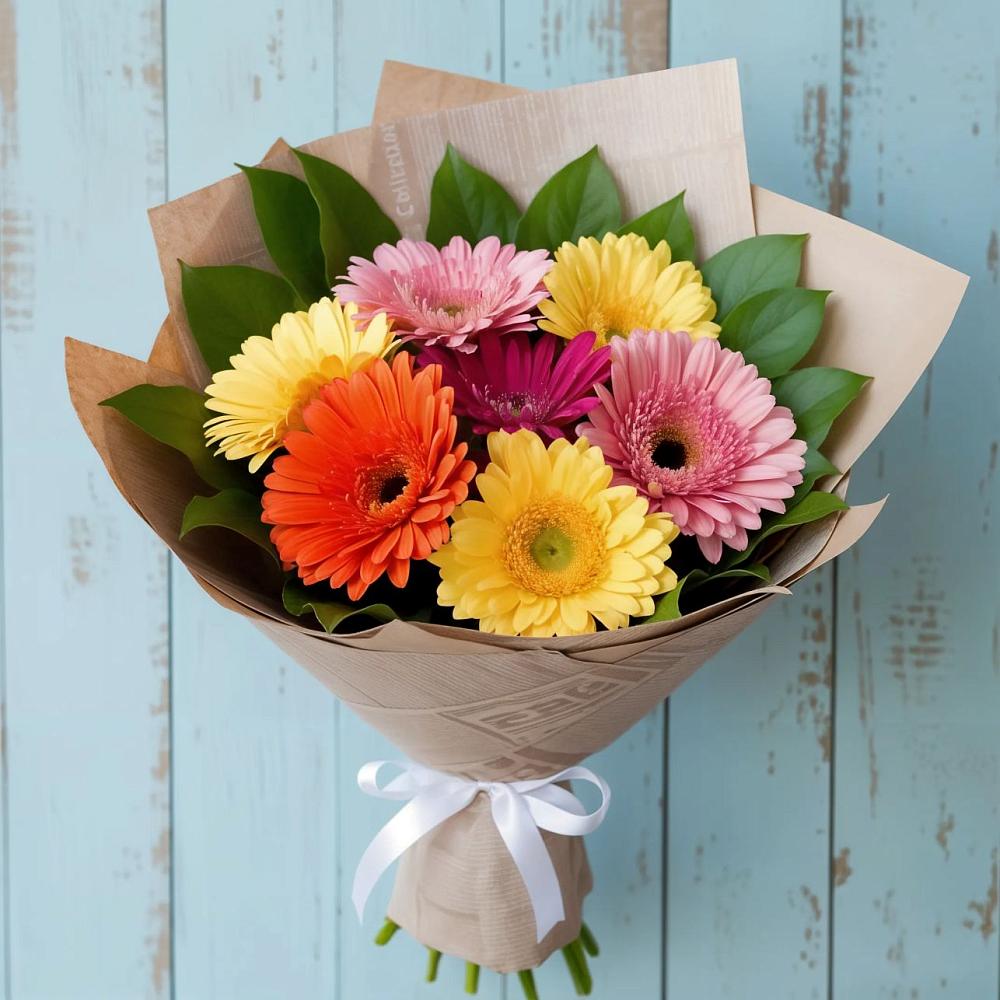 Букет цветов из: Герберы в Теплой Горе
