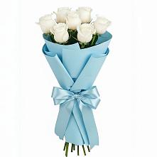 Букет 7 белых роз Проуд в Теплой Горе