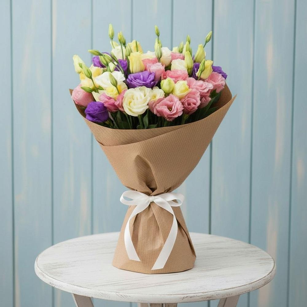 Букет цветов из: Лизиантусы в Теплой Горе