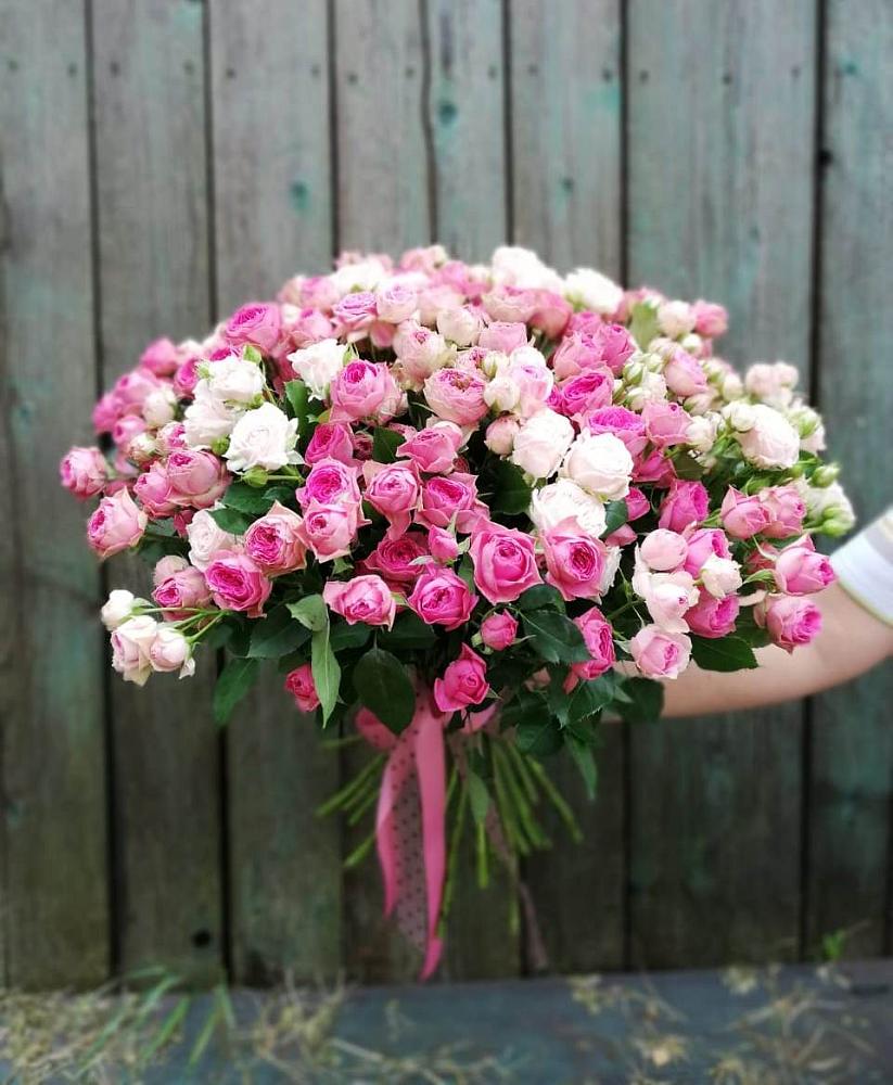 Букет Розовые кустовые розы Натали и Лав Лидия в Теплой Горе