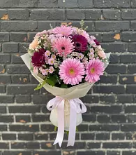 Букет цветов из:  Герберы и Хризантемы в Теплой Горе