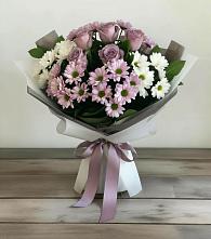 Букет цветов из:  Хризантемы и Розы в Теплой Горе