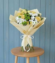 Букет цветов из:  Хризантемы и Розы в Теплой Горе