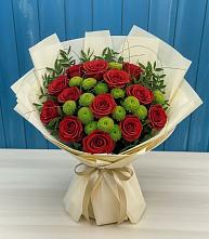 Букет цветов из:  Розы и Хризантемы в Теплой Горе
