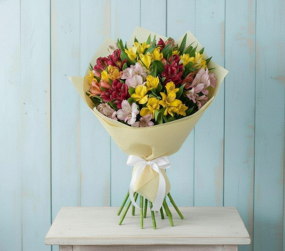 Букет цветов из: Альстромерии в Теплой Горе