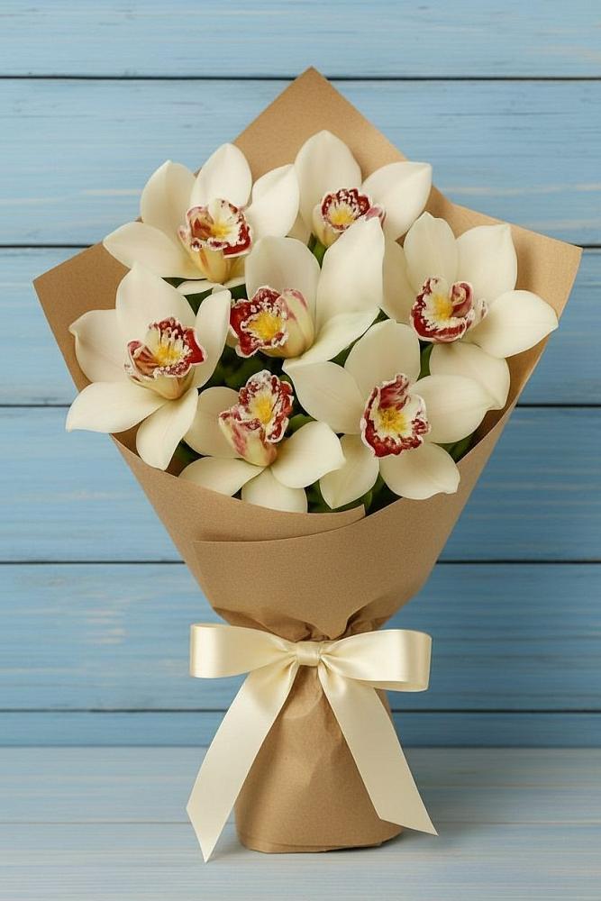 Букет цветов из: Орхидеи и Розы в Теплой Горе