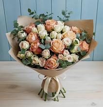 Букет цветов из:  Альстромерии и Розы в Теплой Горе
